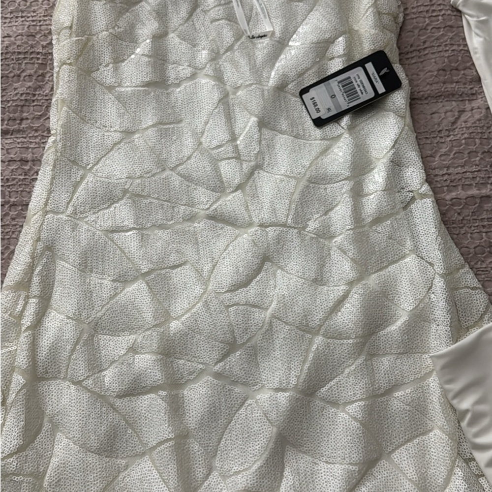 Two White Textured Dress one is Guess & Rachael Roy